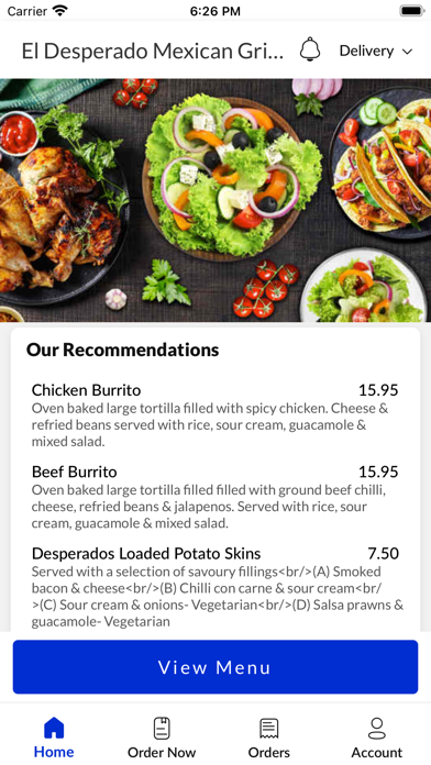 El Desperado Mexican Grill Screenshot
