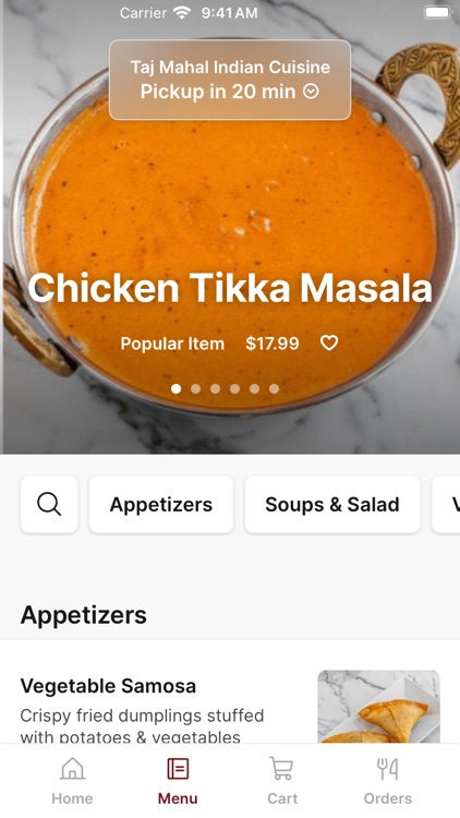 Taj Mahal Indian Cuisine To Go