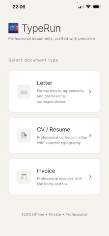 TypeRun: Docs to PDF screenshot