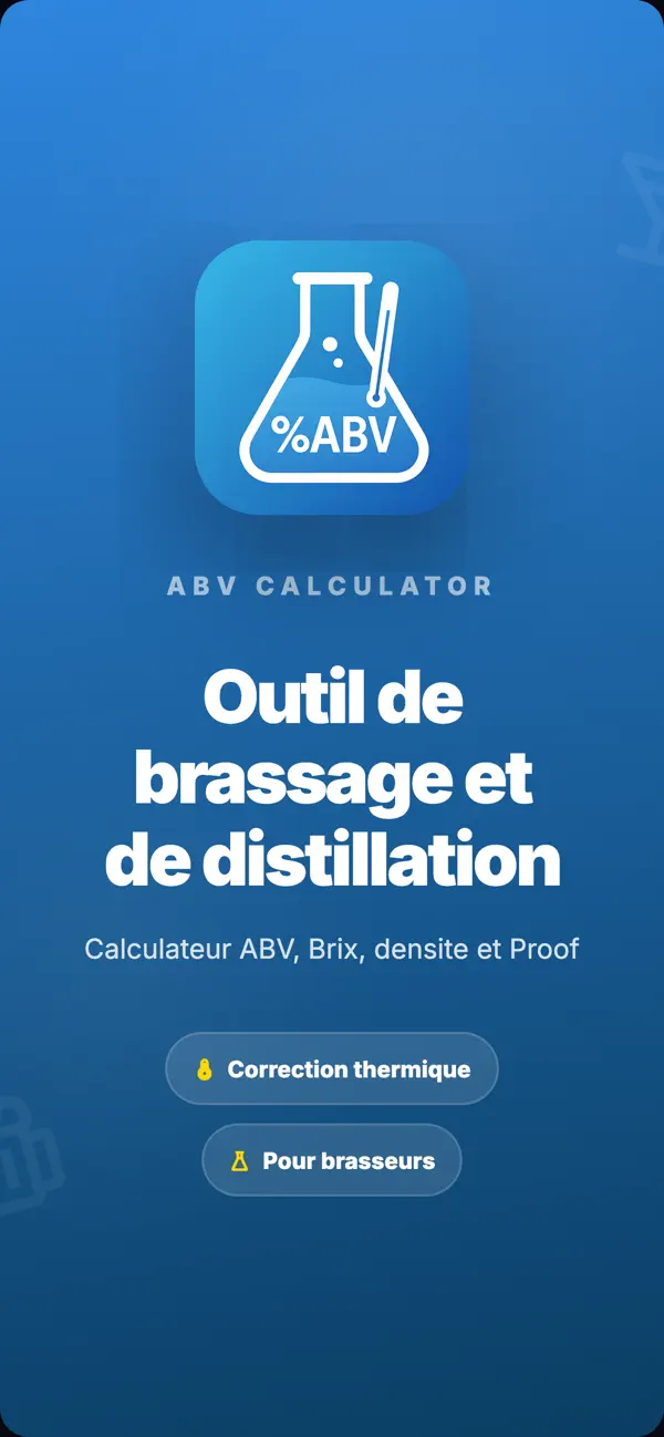 Screenshot #1 pour ABV Brassage & Distillation