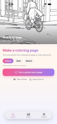 Trace On Me: Photo to Coloring iPhone screenshot