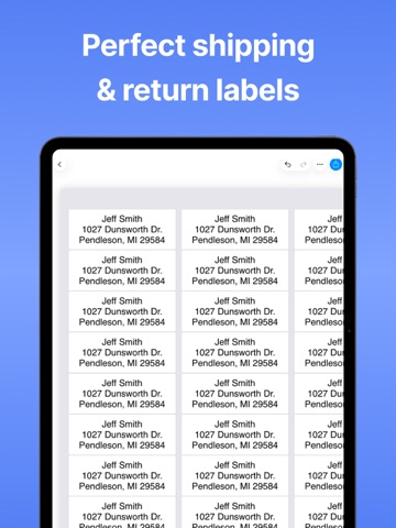 Label Printer Address Stickers iPad screenshot