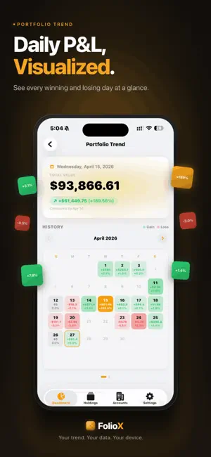 FolioX: Stock & Crypto Tracker screenshot 2