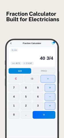SparkAi Electrician Calculator iPhone screenshot