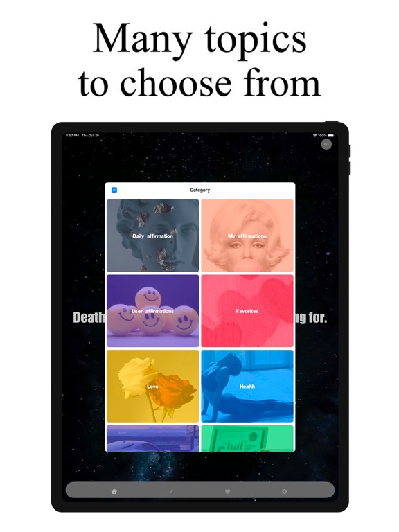 Positive: Daily Affirmations iPad screenshot 4 - Health & Fitness app