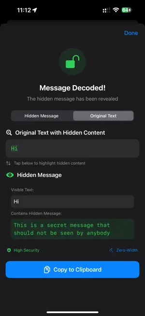 StealthOp: Secure PGP Messages iPhone screenshot 2