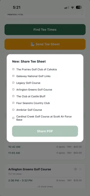 Just Tee Times USA screenshot 4