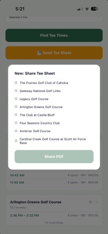 Just Tee Times USA Screenshot 4 of 4