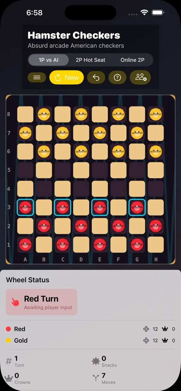 Screenshot #2 pour Hamster Checkers