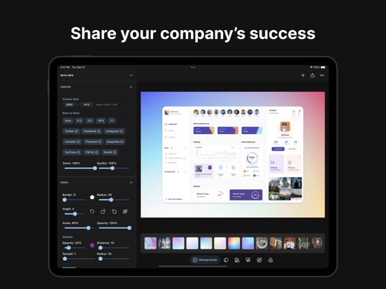 iScreen Screenshot: NexSnap iPad screenshot 4 - Graphics & Design app