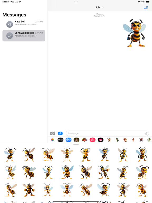 Screenshot #4 pour Angry Wasp Stickers