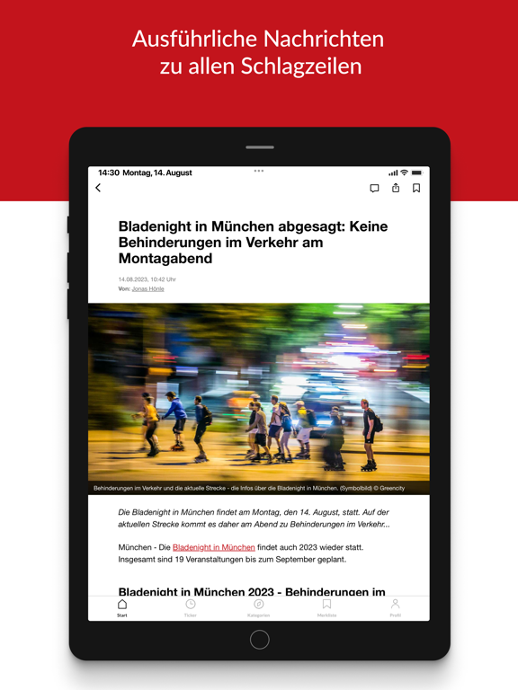 Hallo München iPad screenshot 6 - News app