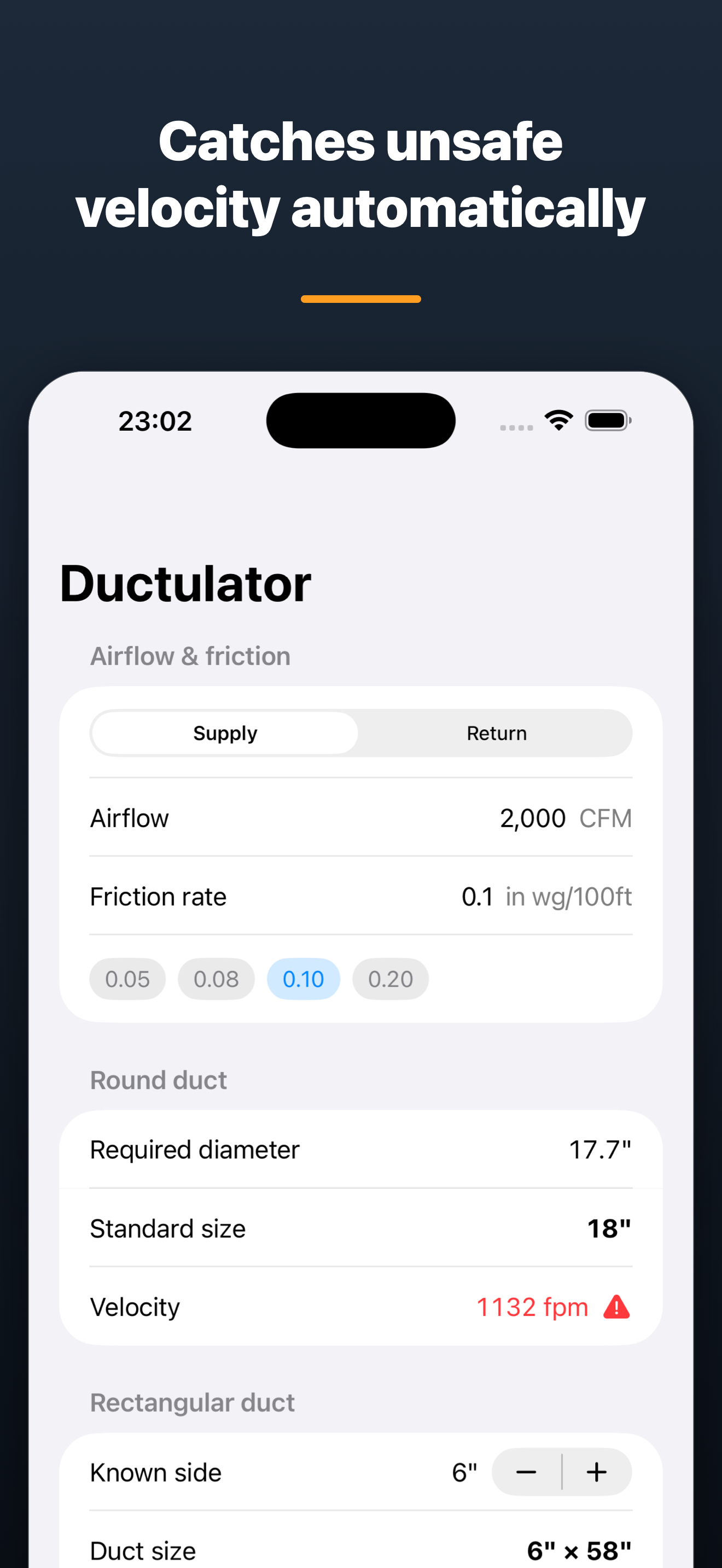 Duct Calculator: HVAC Sizing screenshot 3