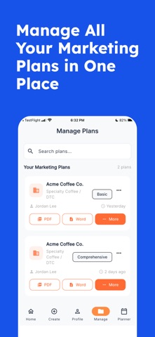 Marketing Plan AI screenshot