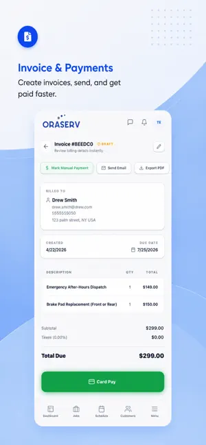 OraServ Field Service Software screenshot 3