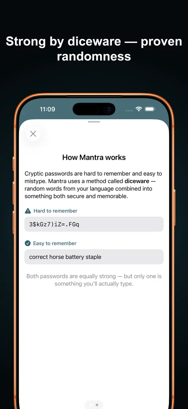 Screenshot #3 pour Mantra - Password Generator
