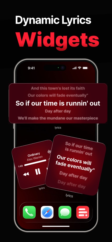 Lyrix: Dynamic Lyricsㅤ - Lyrix: Dynamic Lyricsㅤ offers versatile home screen widgets, providing instant lyric access and integrated playback controls for convenient music interaction.