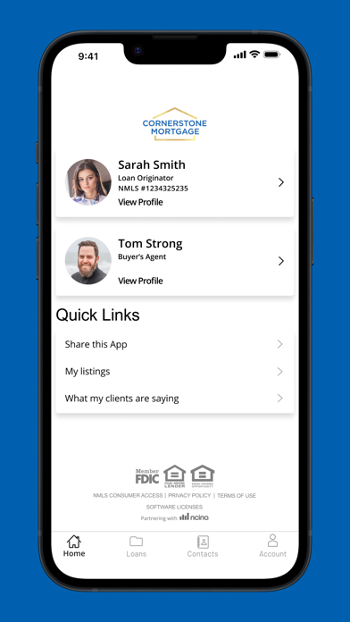 Cornerstone Mortgage App Screenshot