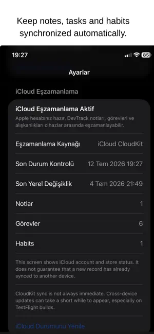 DevTrack - Notes & Tasks screenshot 1
