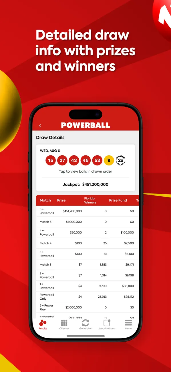 Screenshot #3 pour Powerball Lottery