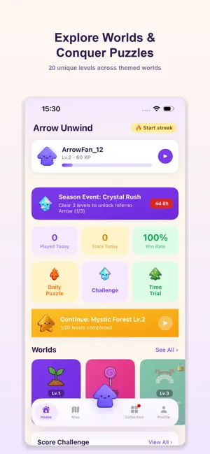 Arrow Unwind iPhone screenshot 1