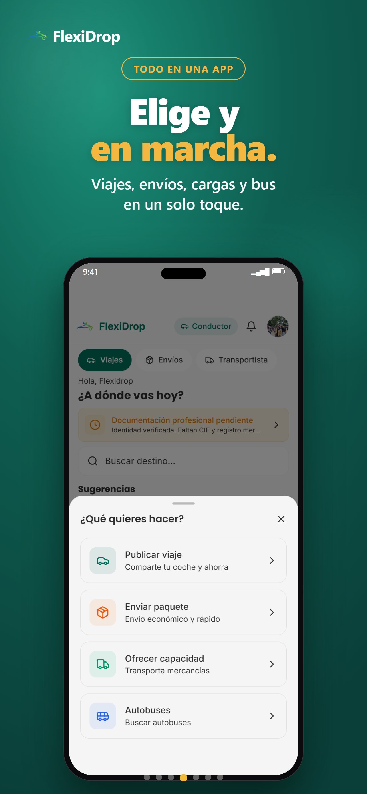 FlexiDrop: Carpooling y envíos screenshot 4