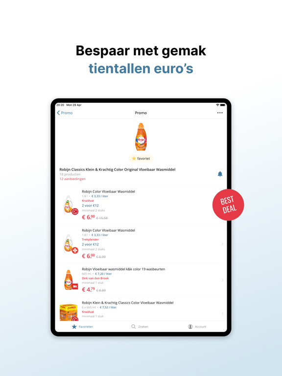 Promo aanbiedingen & kortingen iPad app afbeelding 1