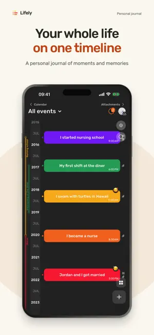 Lifely: timeline maker journal screenshot 1