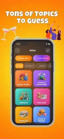 Alias: guess the word game iPhone screenshot