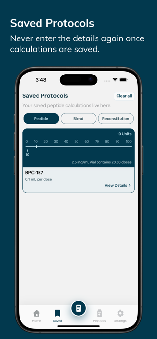 Peptide Calculator - DoseLab Screenshot 4 of 5