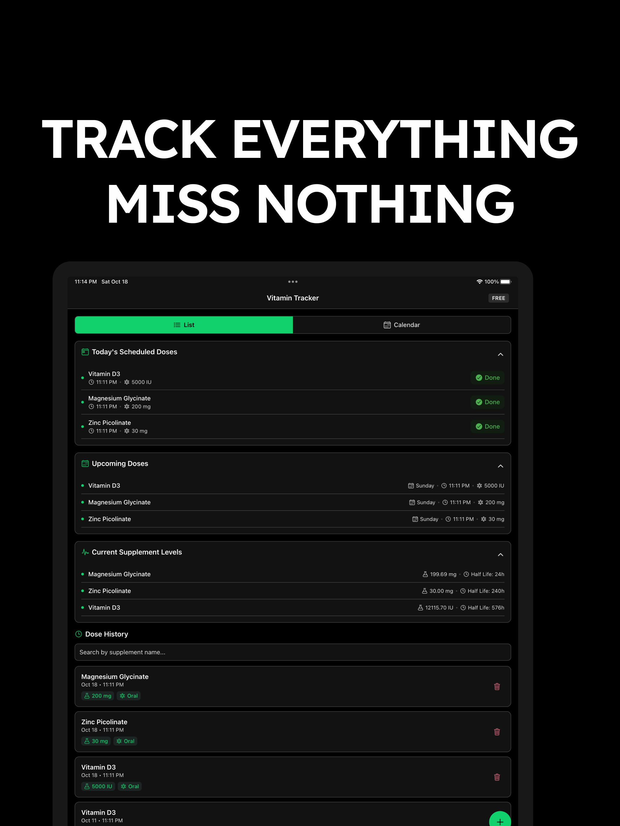 Vitamin & Supplement Tracker screenshot 6