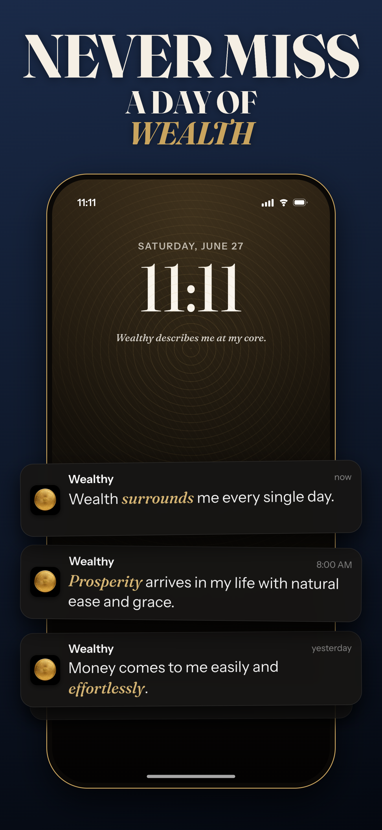 Wealthy: Money Affirmations screenshot 2
