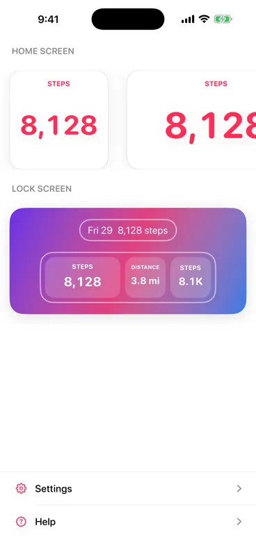 Health Data Widgets screenshot 2 of 4
