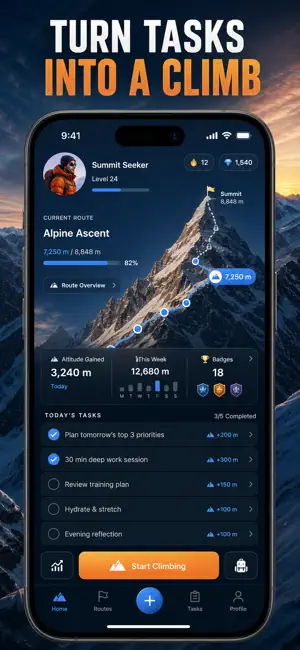 TaskClimb: Gamified To-Do List screenshot 1