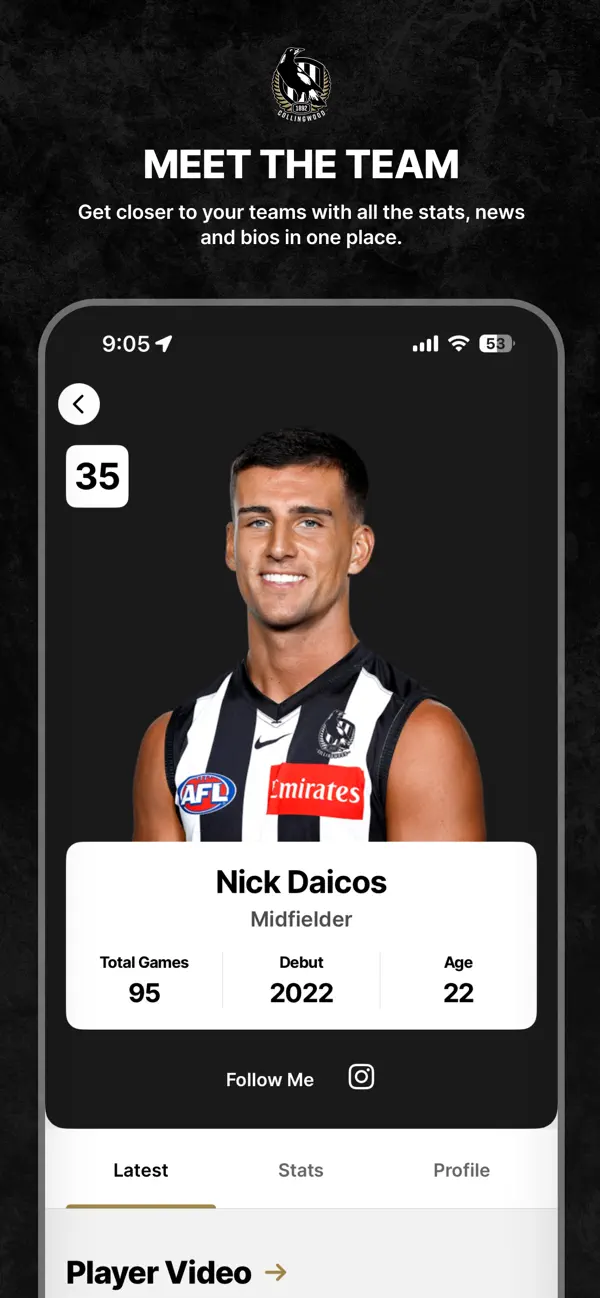 Screenshot #3 pour Collingwood Official App