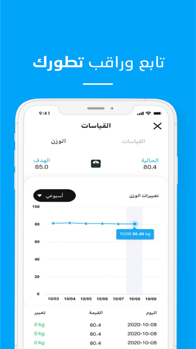 مران: حساب السعرات والتمارين iPhone screenshot 5 - Health & Fitness app
