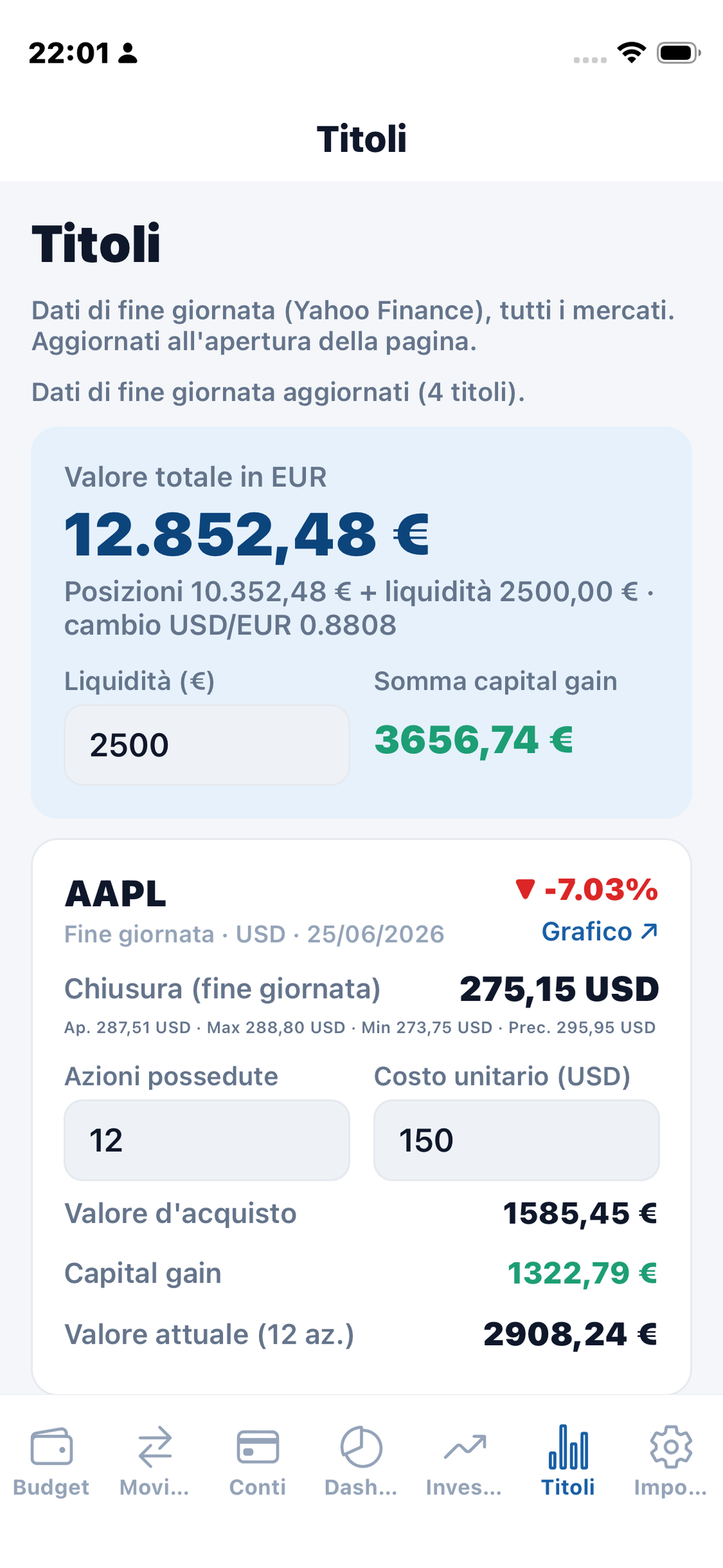 MyBudget – Budget familiare screenshot 7