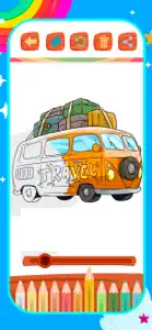 Cars Coloring book paint game screenshot #4 for iPhone