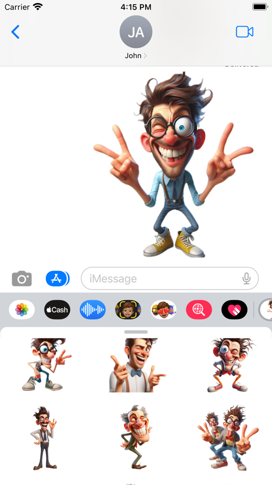 #6. Man Wink Stickers (iOS) Podle: Paul Scott