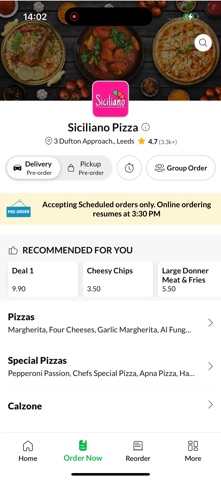 Siciliano Pizza app screenshot 2
