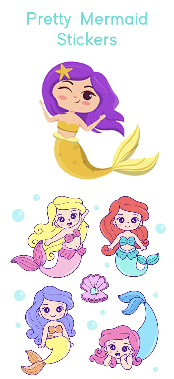 Screenshot #1 pour Pretty Mermaid Stickers