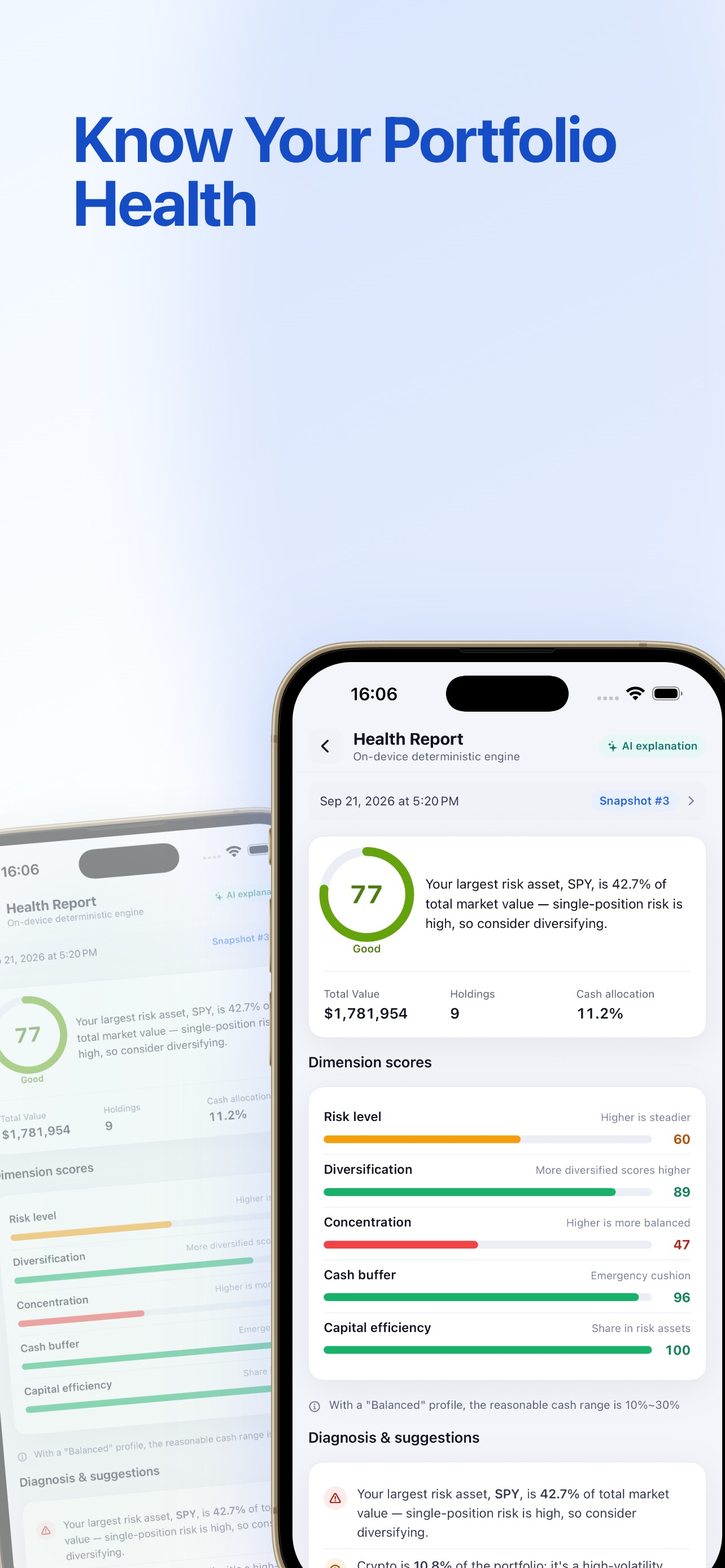 Screenshot 3 of PortfoliAI