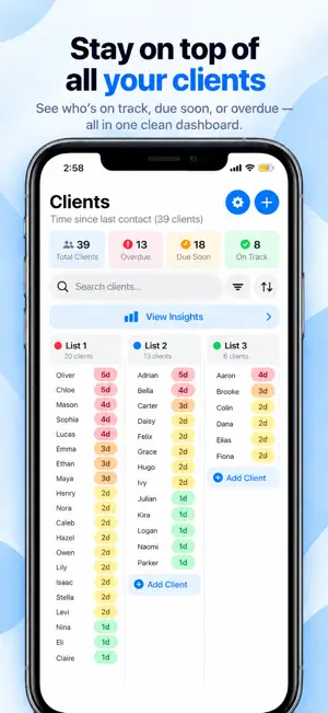 Client Contact - Time Since screenshot 1