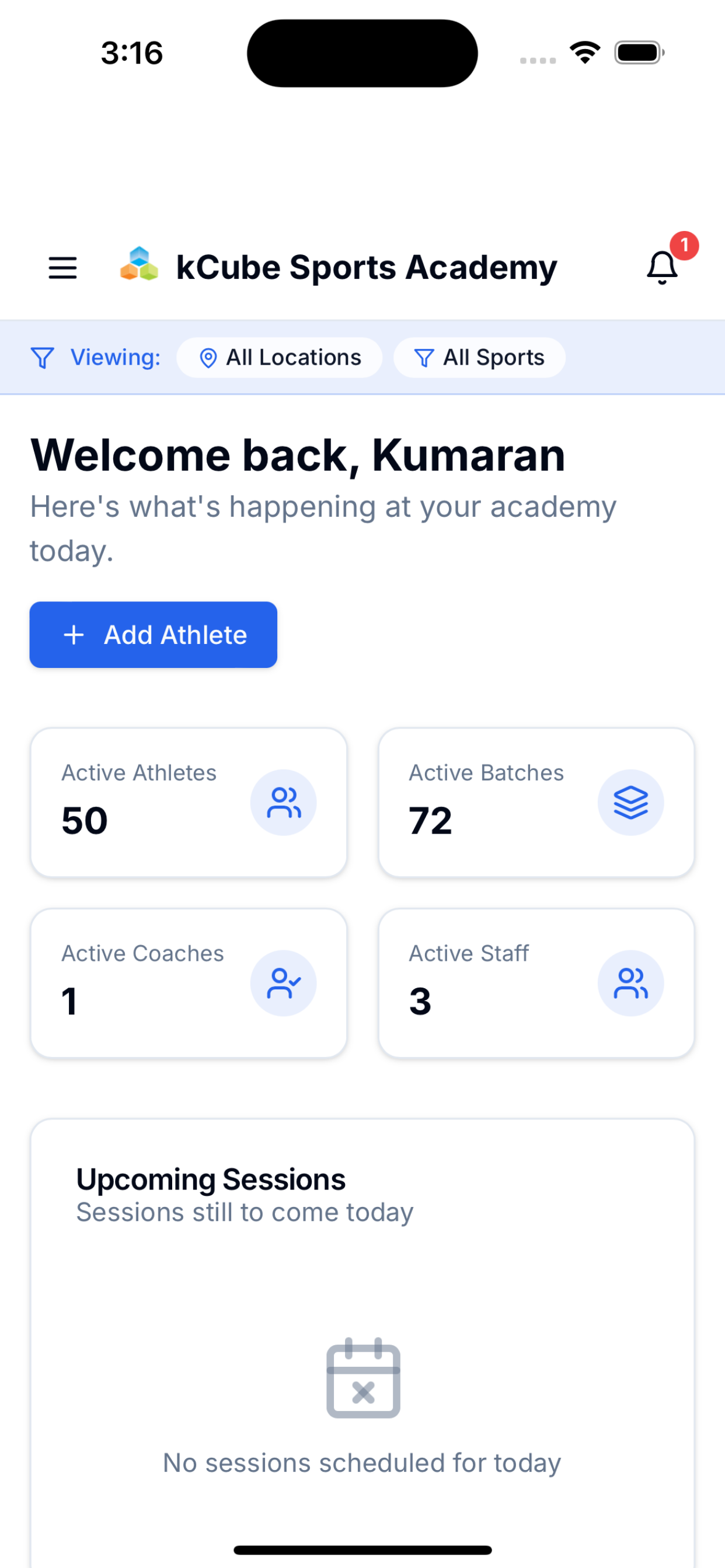Sportia - Sports Academy Hub