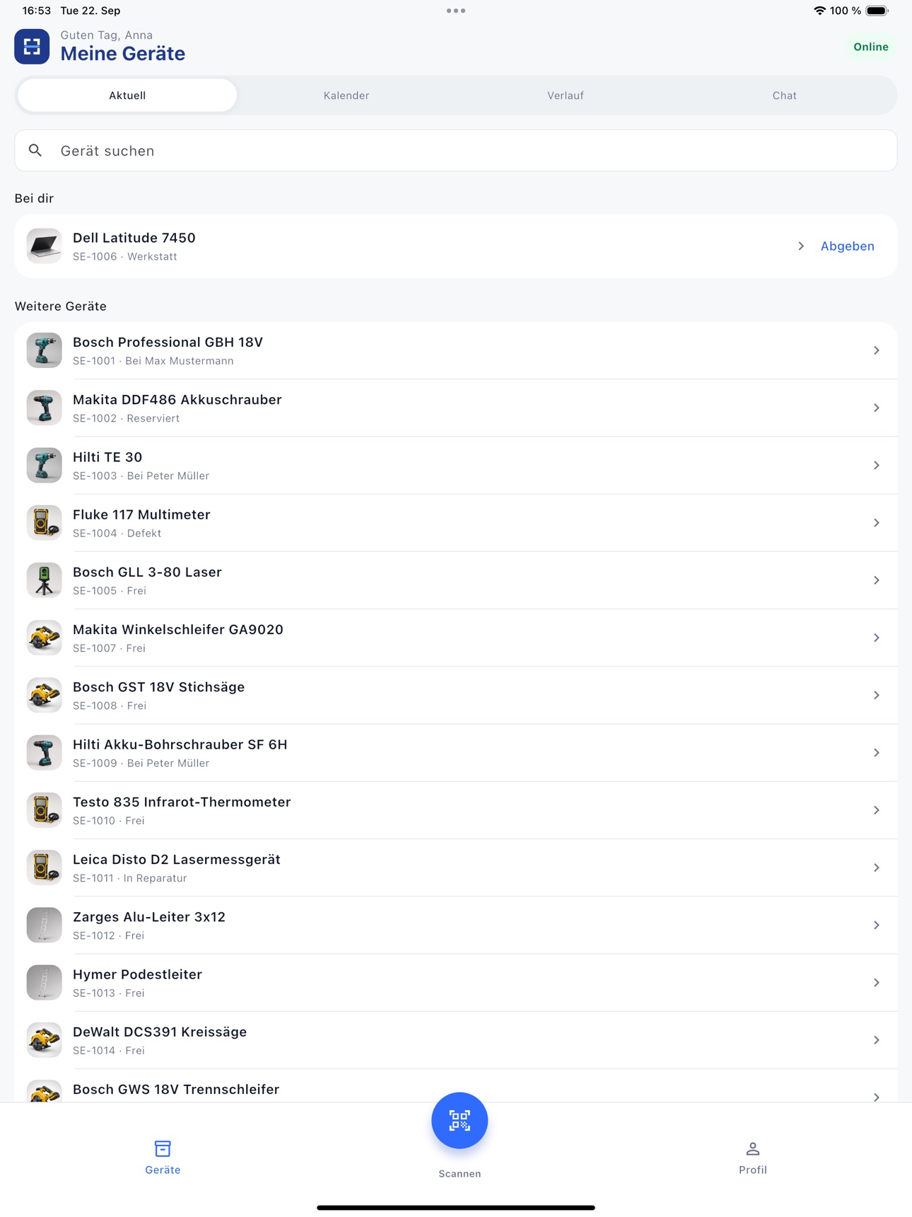 Screenshot 2 of Lagerscan App