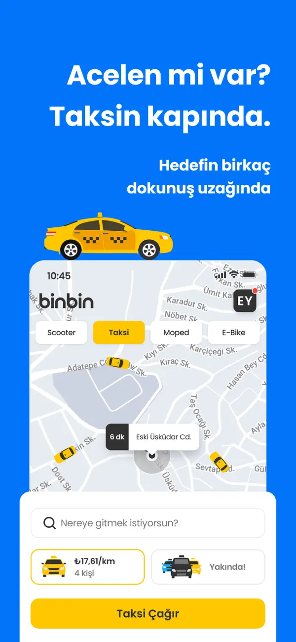 Screenshot #3 pour BinBin: Taksi & Scooter
