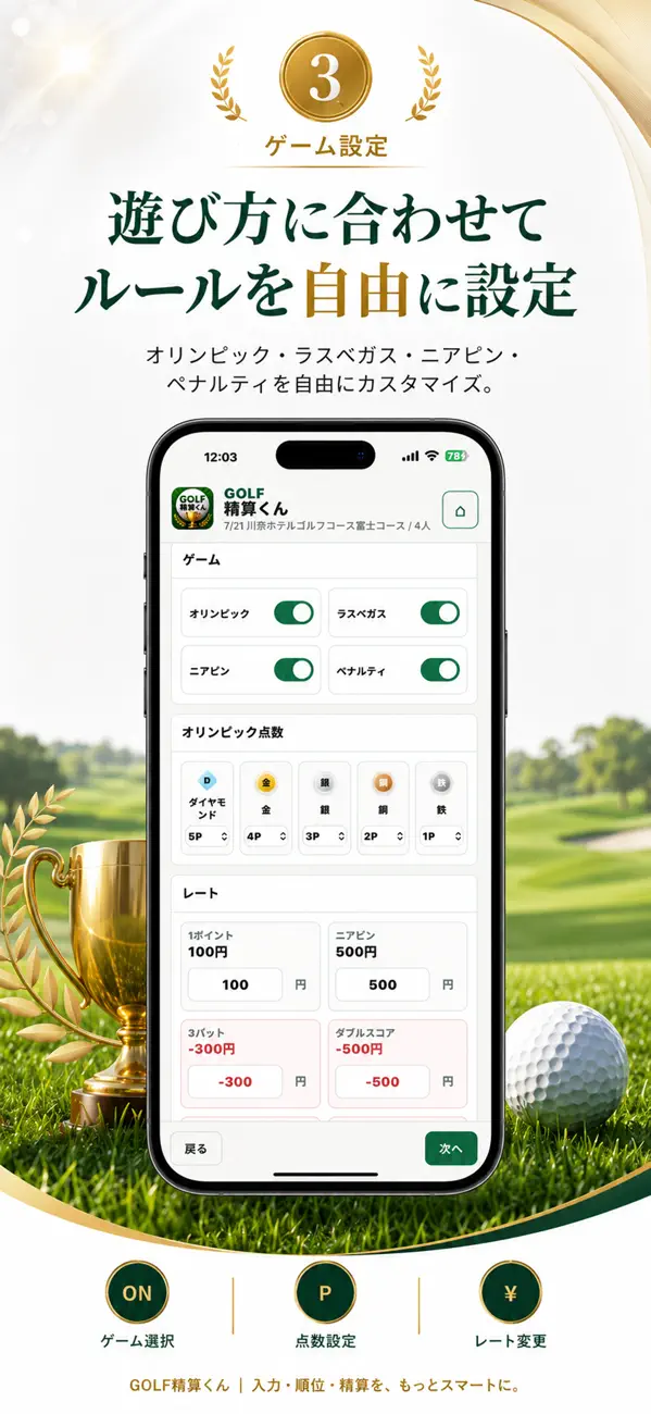 Screenshot #3 pour ゴルフ精算くん