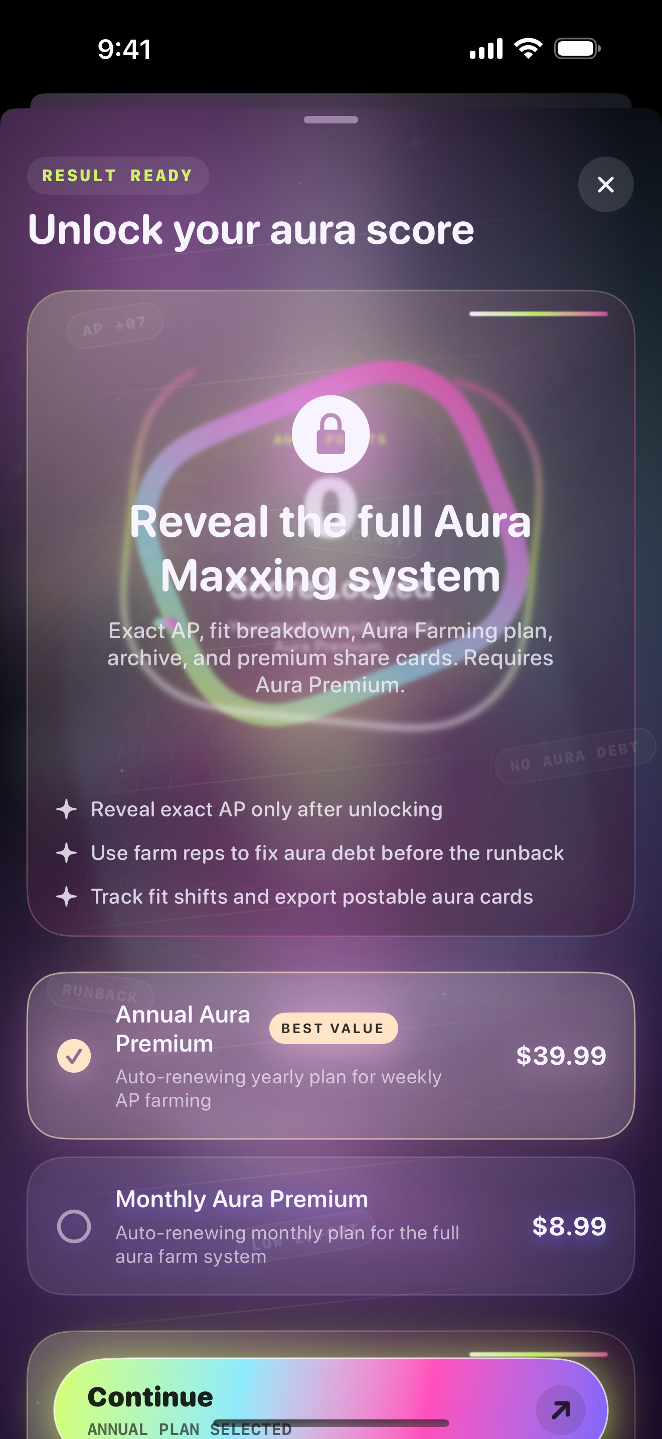 Aura Maxxing Portrait Scan