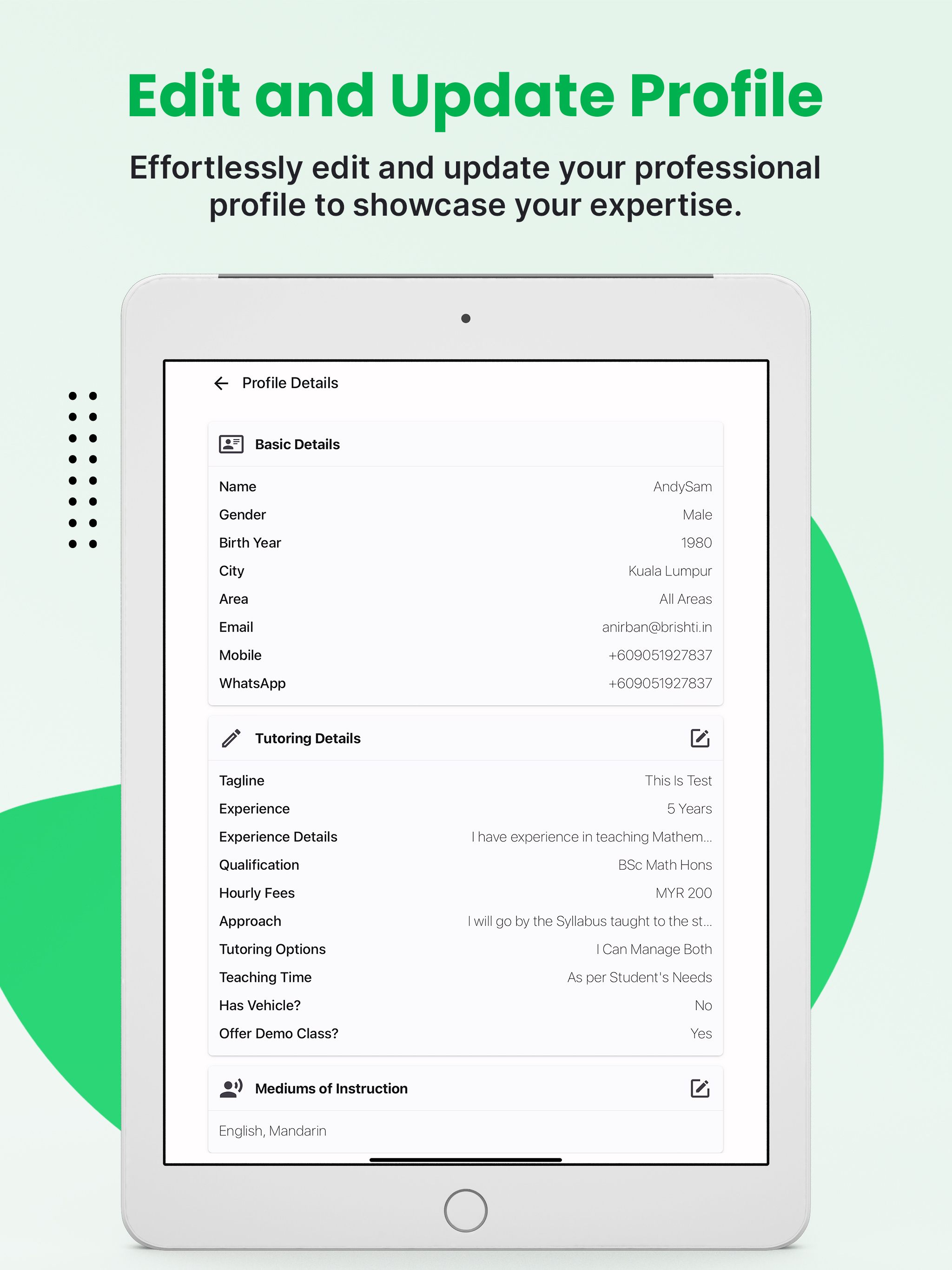 MyPrivateTutor Educator screenshot 7