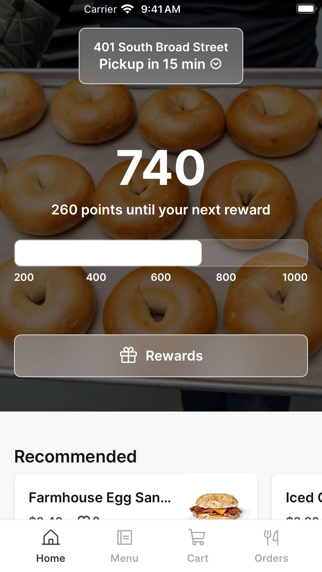 My Bagel Spot iPhone screenshot 1 - Food & Drink app